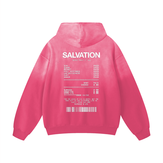 CHRIST SALVATION Sunfade Oversized Hoodie