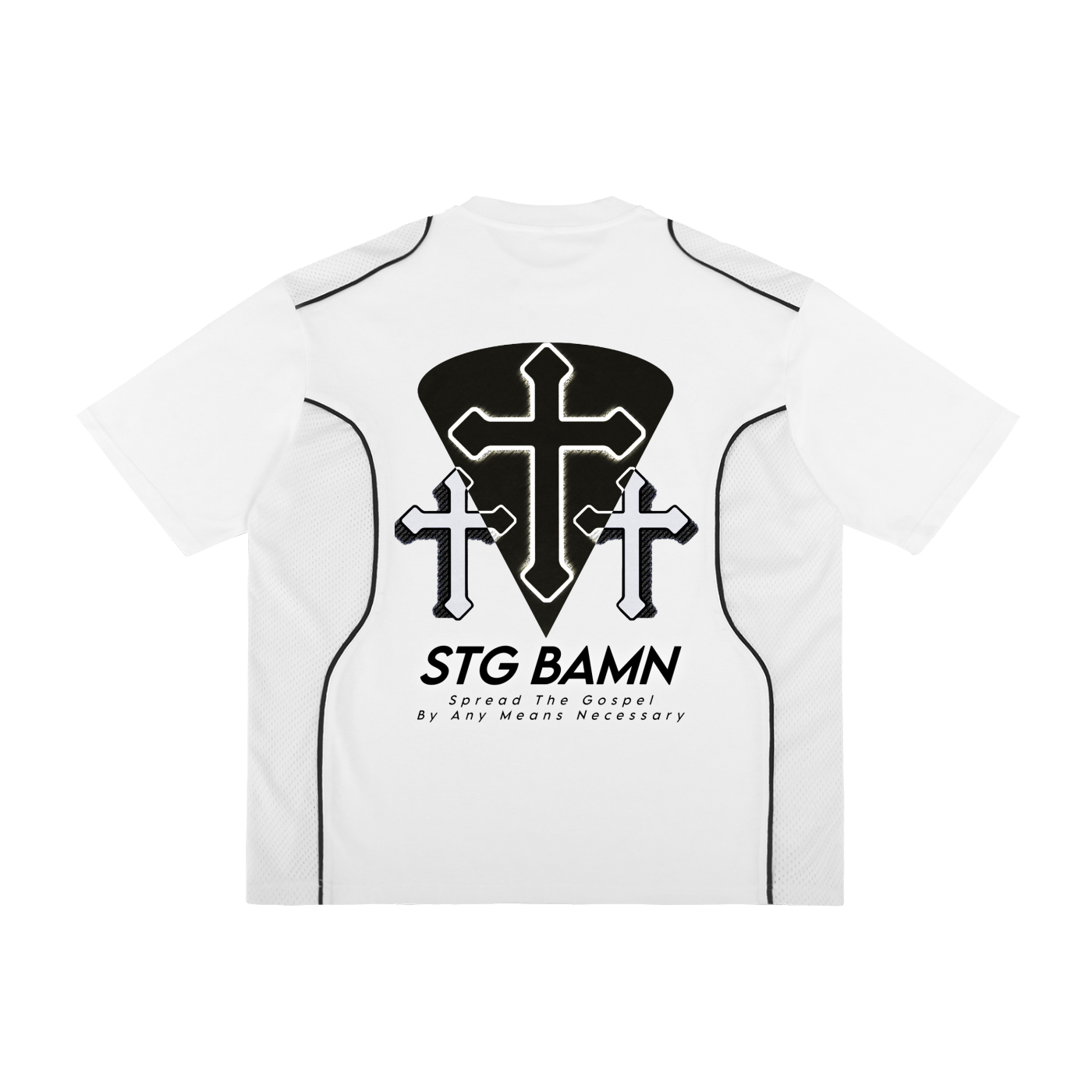 JESUS Piped Panel T-Shirt