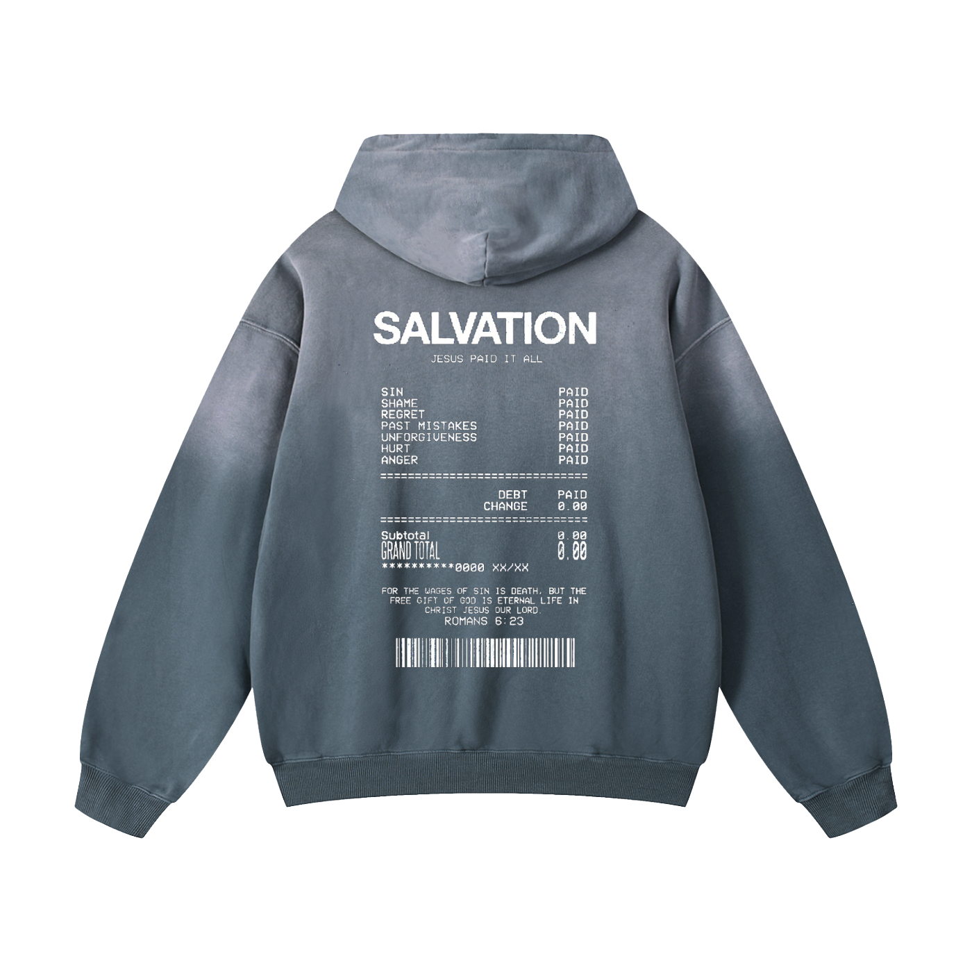 CHRIST SALVATION Sunfade Oversized Hoodie