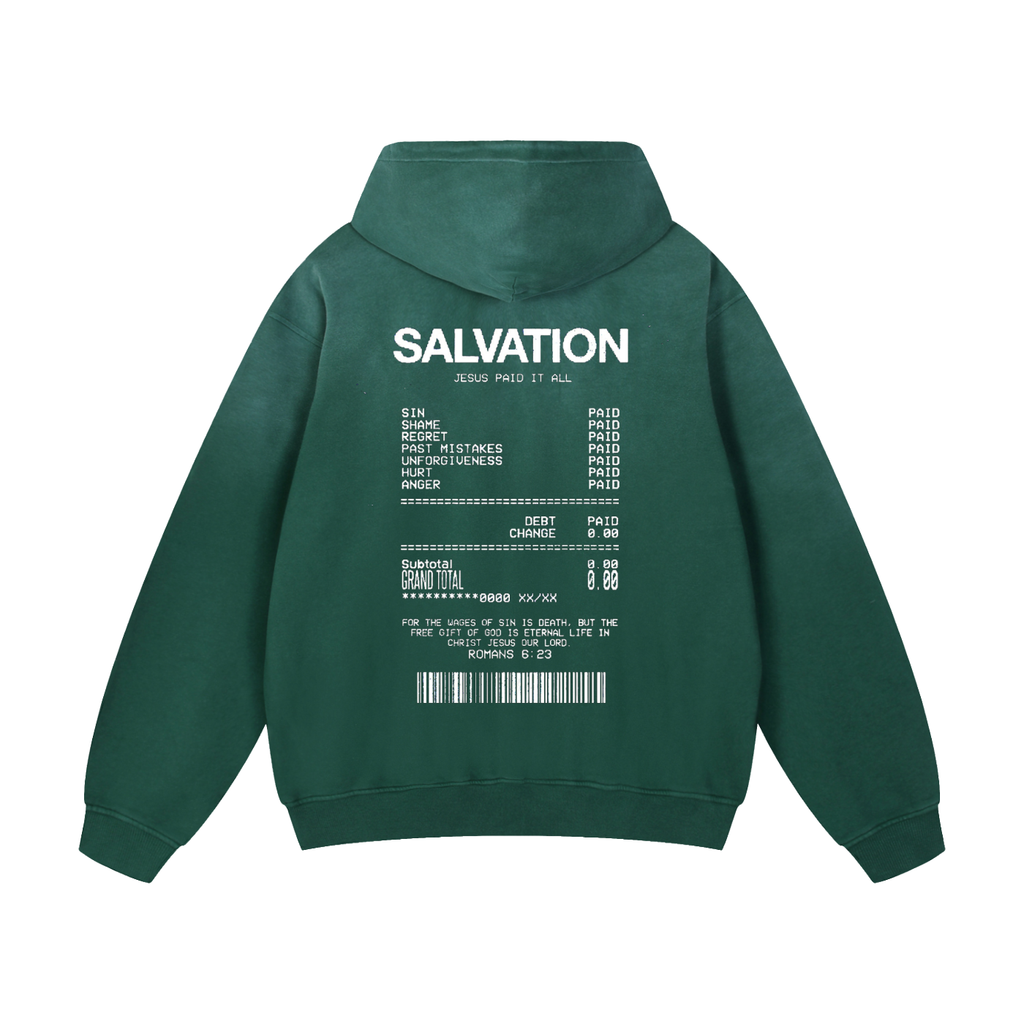CHRIST SALVATION Sunfade Oversized Hoodie