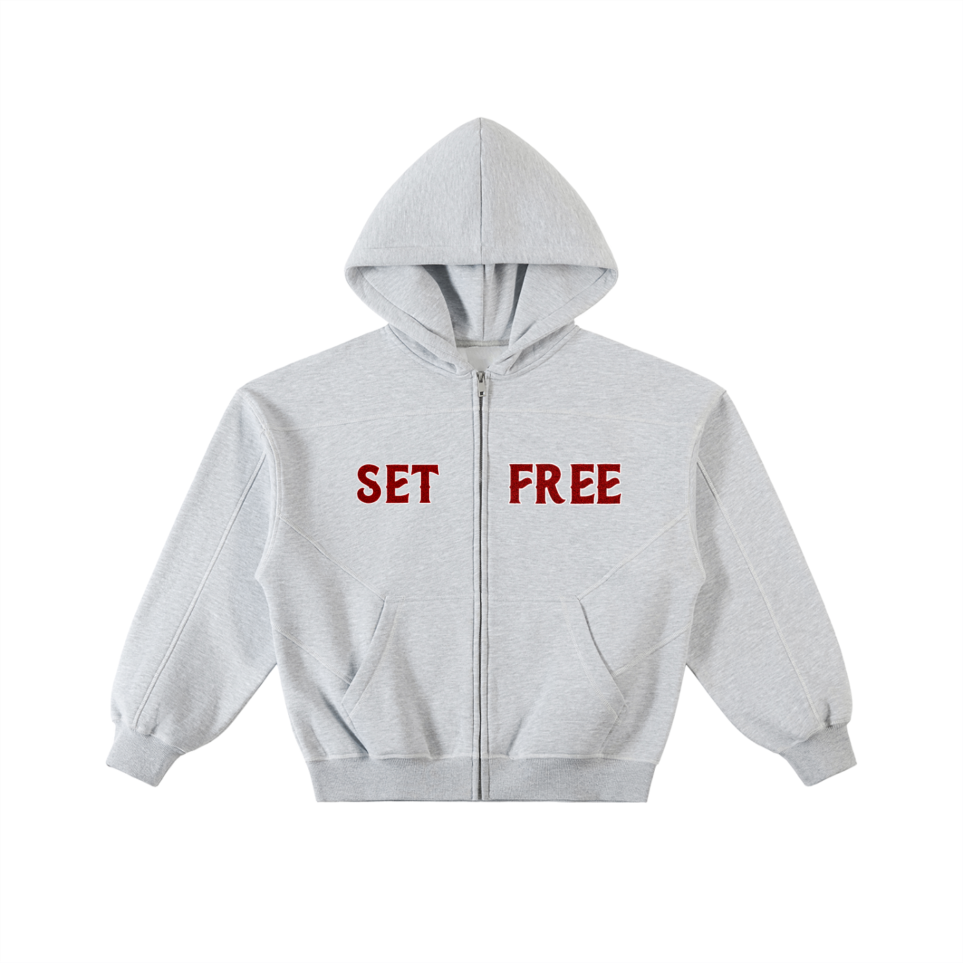 "SET FREE"  Fleece Zip Hoodie