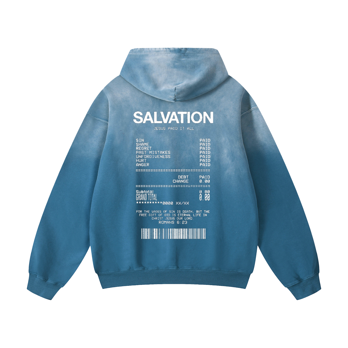 CHRIST SALVATION Sunfade Oversized Hoodie
