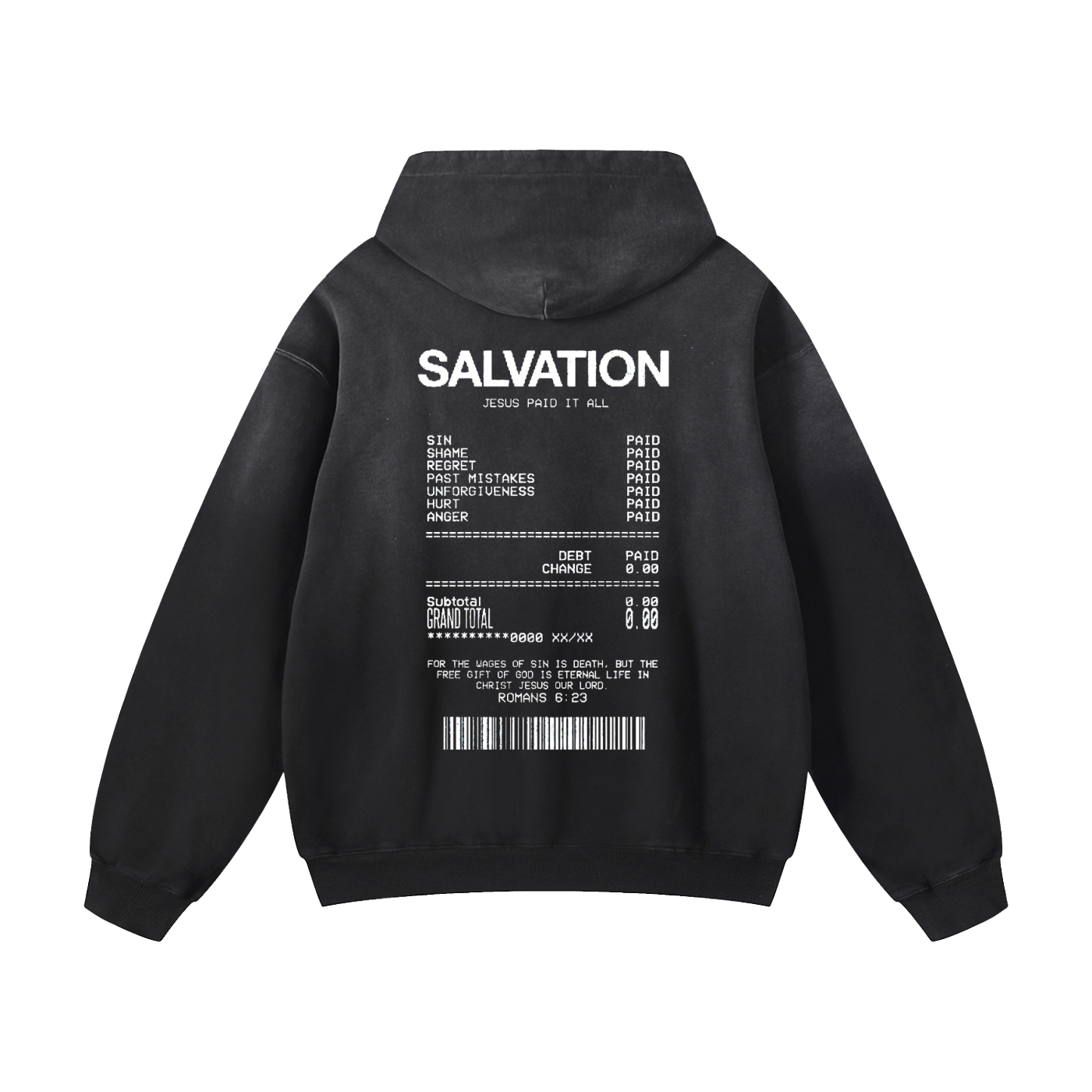 CHRIST SALVATION Sunfade Oversized Hoodie