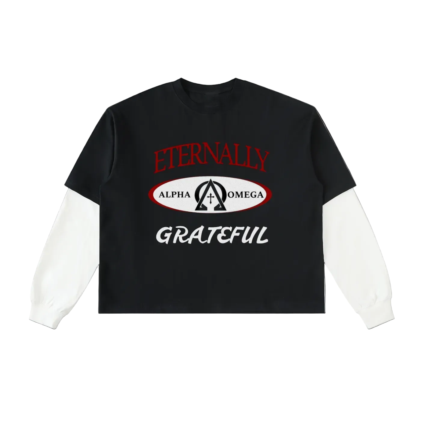 Layered ETERNALLY GRATEFUL  Long Sleeve TEE