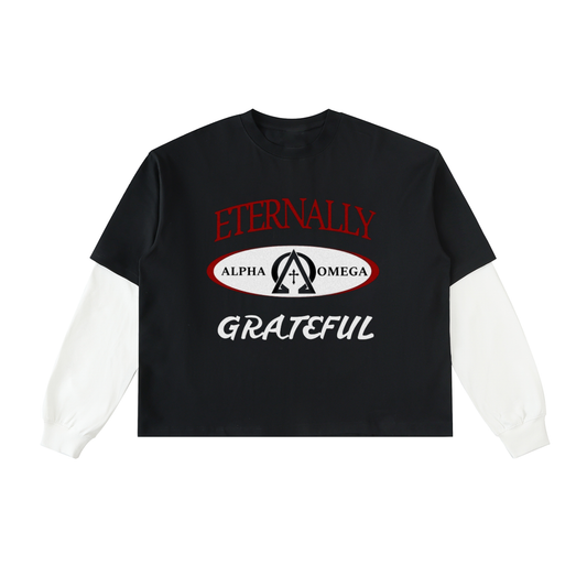Layered ETERNALLY GRATEFUL  Sleeve T-Shirt