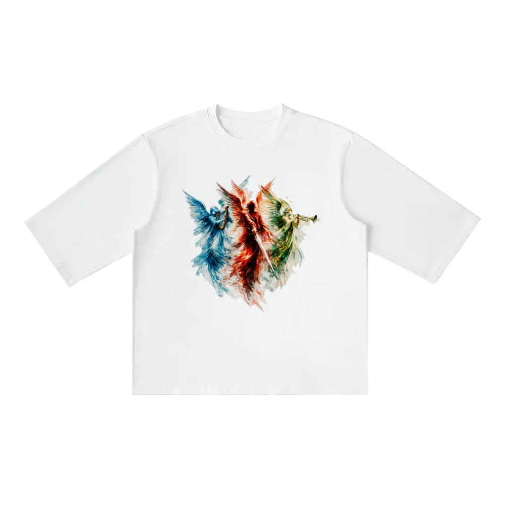 "ANG3L" Half Sleeve Ribbed T-Shirt