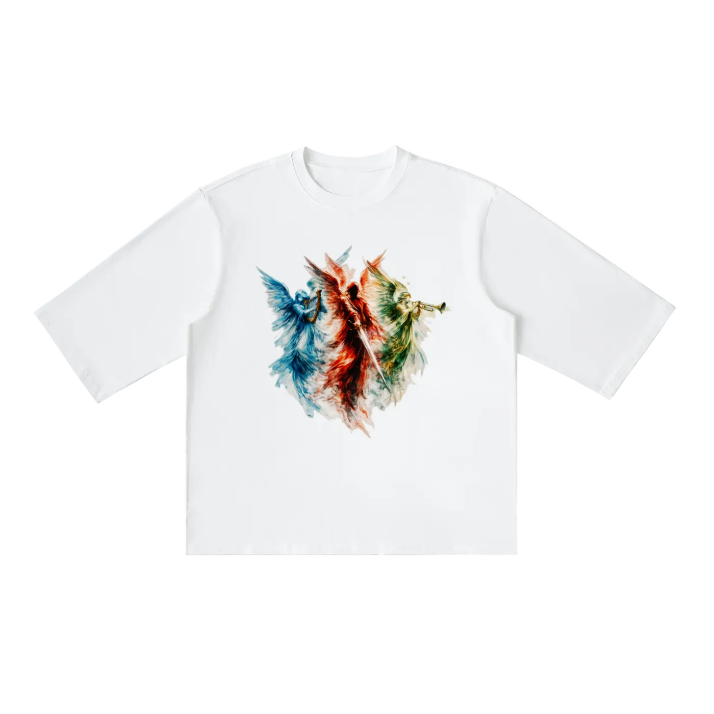 "ANG3L" Half Sleeve Ribbed T-Shirt