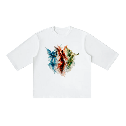 "ANG3L" Half Sleeve Ribbed T-Shirt